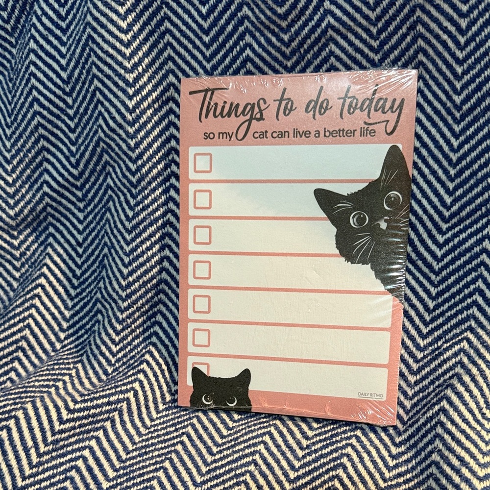 Graphique De France Cat-Themed Notepad - Pink and Black